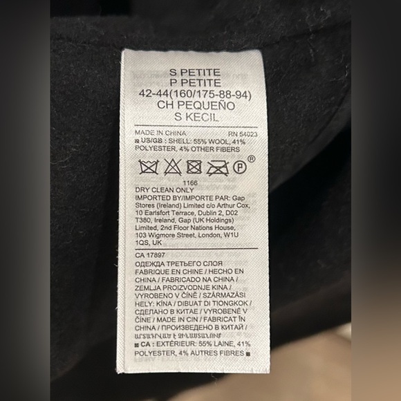 Banana republic women’s coat black wool polyester blend size small ￼ - Picture 4 of 5